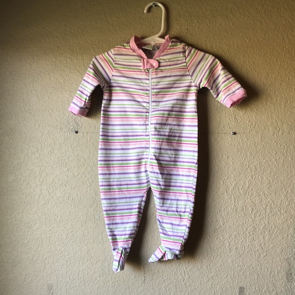 Girls Pajamas Y2K Bundle Set Of 2 Long Sleeve Footed Baby Sleepers 0-3 Months - Picture 2 of 12